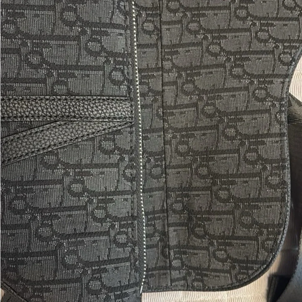 Dior Oblique Jacquard Saddle Bag Black - Picture 6 of 9